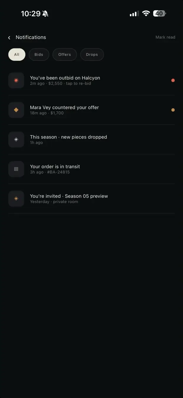 The Bubble Art — iOS & Android — Notifications
